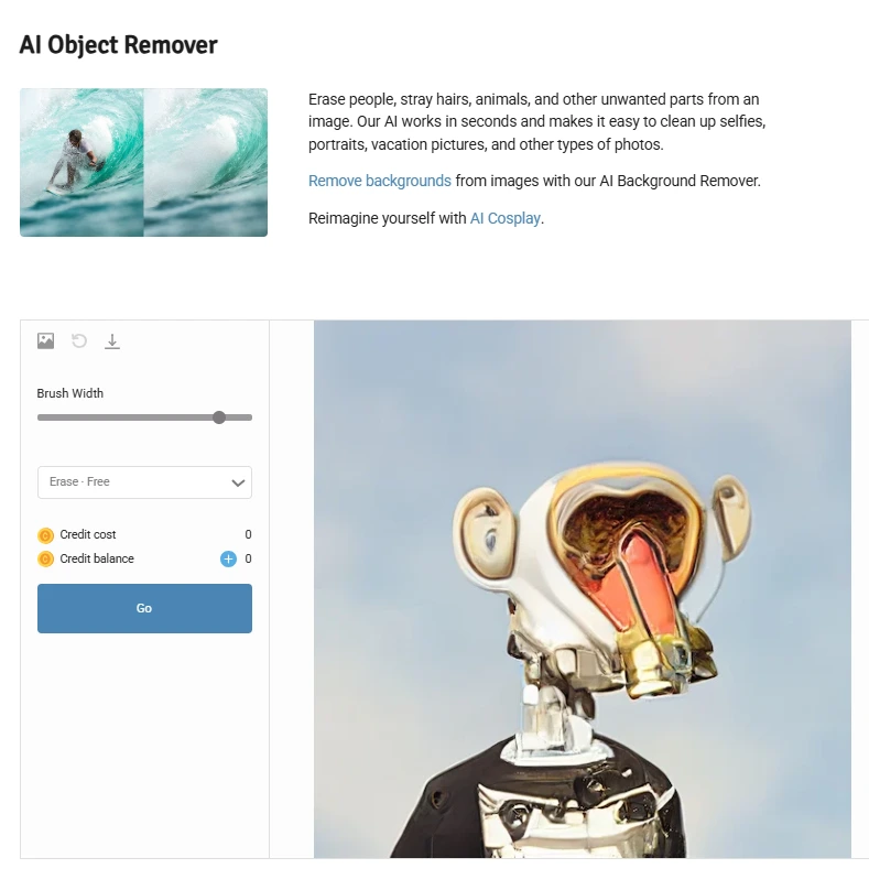 Photo showing unwanted object removed using Hotpot AI