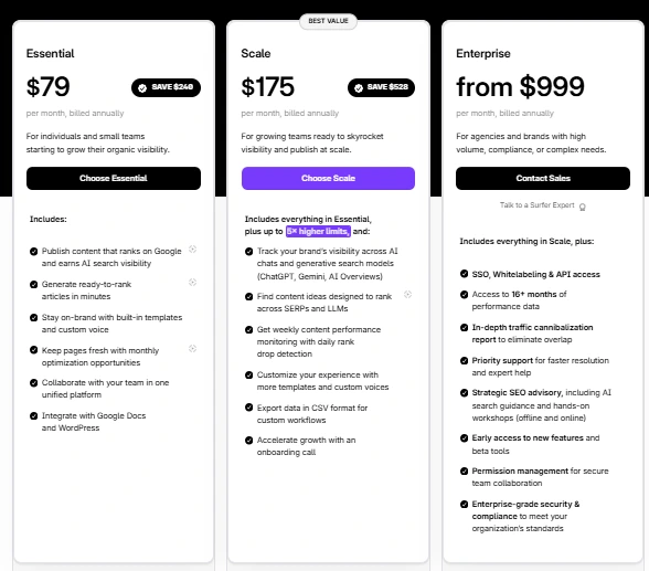 Surfer SEO Pricing in 2025