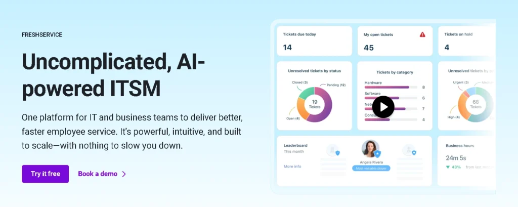 9. Freshservice (⭐️ 4.5)