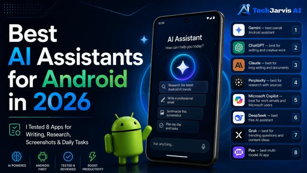 Best AI Assistants for Android in 2026 I Tested 8 Apps for Writing, Research, Screenshots, and Daily Tasks