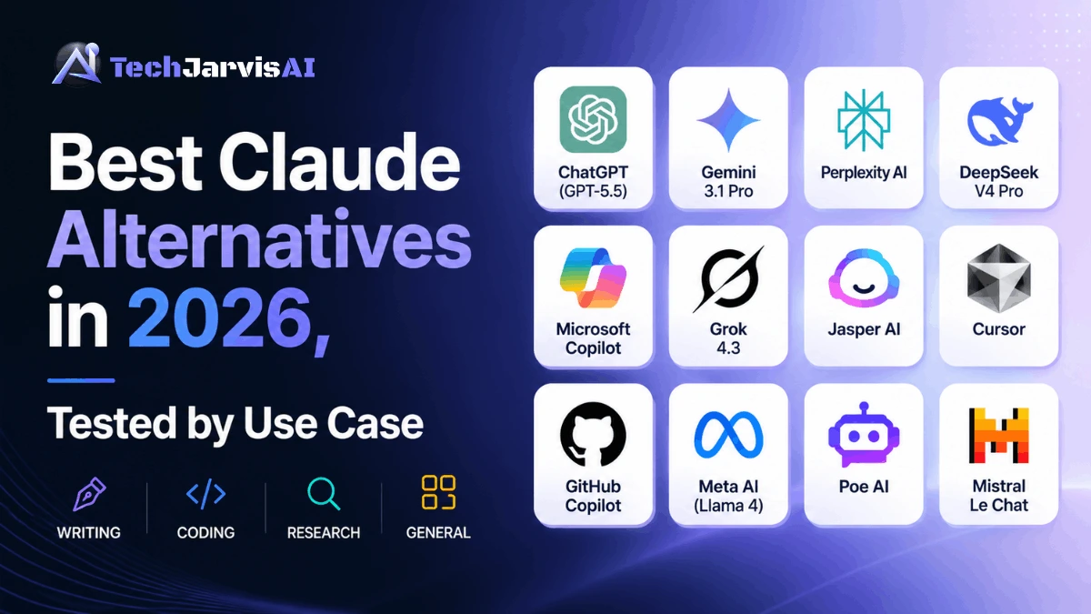 Best Claude alternatives in 2026 comparison featuring ChatGPT, Gemini, Perplexity and more