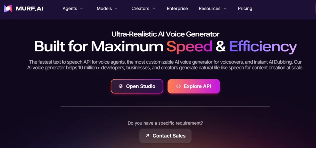 Murf AI dashboard screenshot