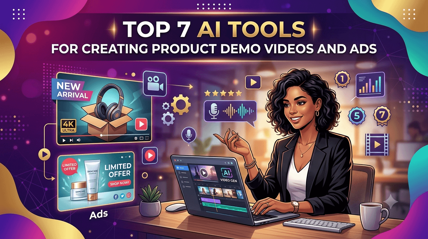 Top 7 AI Tools for Creating Product Demo Videos and Ads